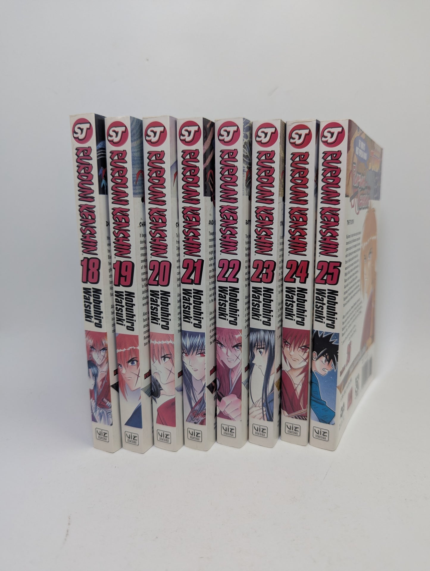 Rurouni Kenshin, Vol. 18-25 manga rinkinys.