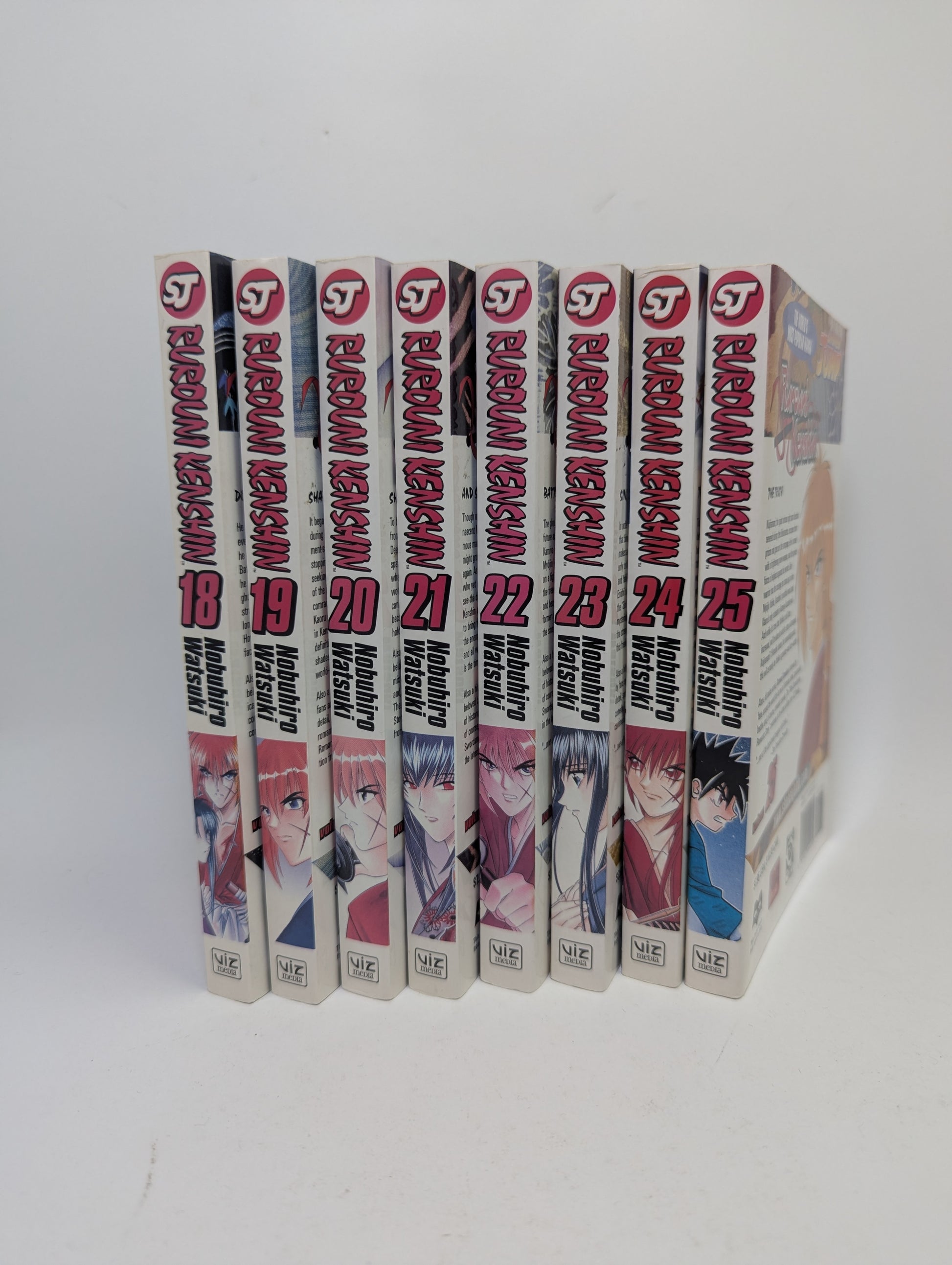 Rurouni Kenshin, Vol. 18-25 manga rinkinys.