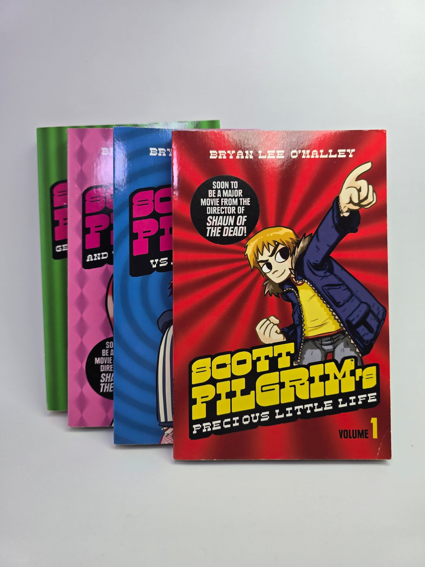 Scott Pilgrim Vol. 1-4 grafinės novelės viršeliai anglų kalba