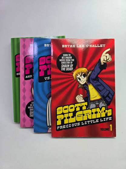 Scott Pilgrim Vol. 1-4 grafinės novelės viršeliai anglų kalba