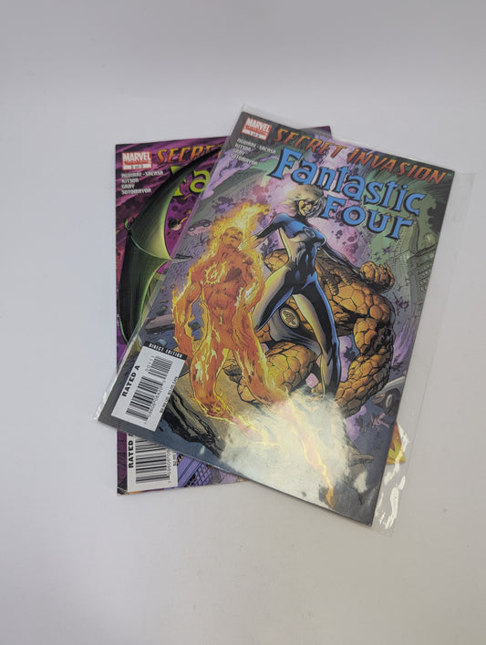  Secret Invasion: Fantastic Four #1-2 komiksų rinkinys anglų kalba – Skrull invazija ir šeimos drama Marvel pasaulyje