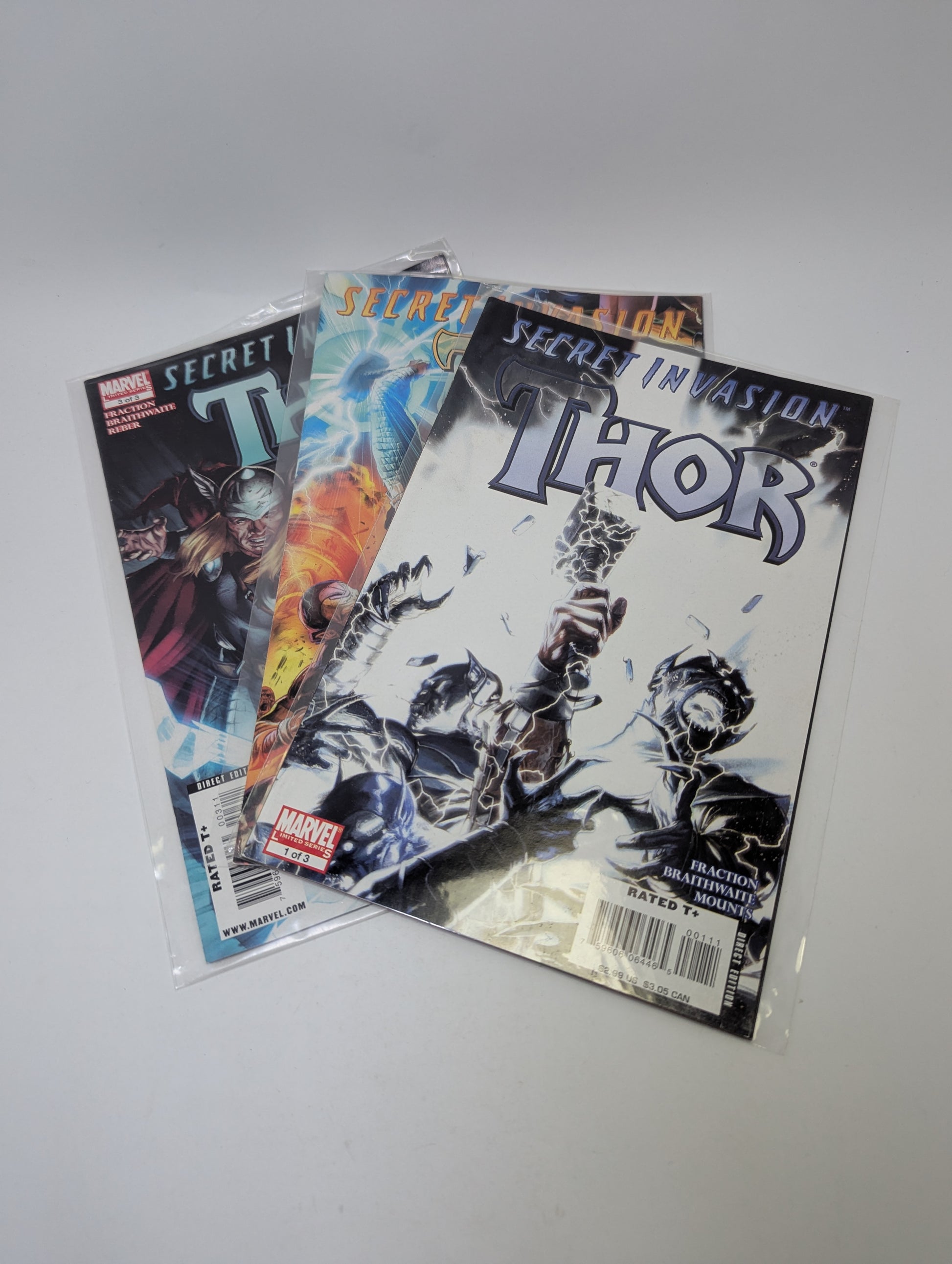  Secret Invasion: Thor 1–3 komiksų rinkinys anglų kalba – Asgardiečio dievo kova su Skrullų invazija