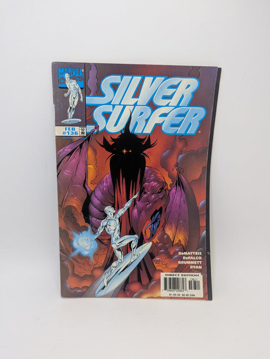  Silver Surfer #136 komiksas anglų kalba – kosminė Marvel drama ir herojaus vidinė kova