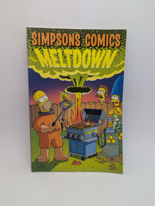 Simpsons Comics: Meltdown grafinė novelė, Bongo Comics, Homero Simpsono katastrofos.