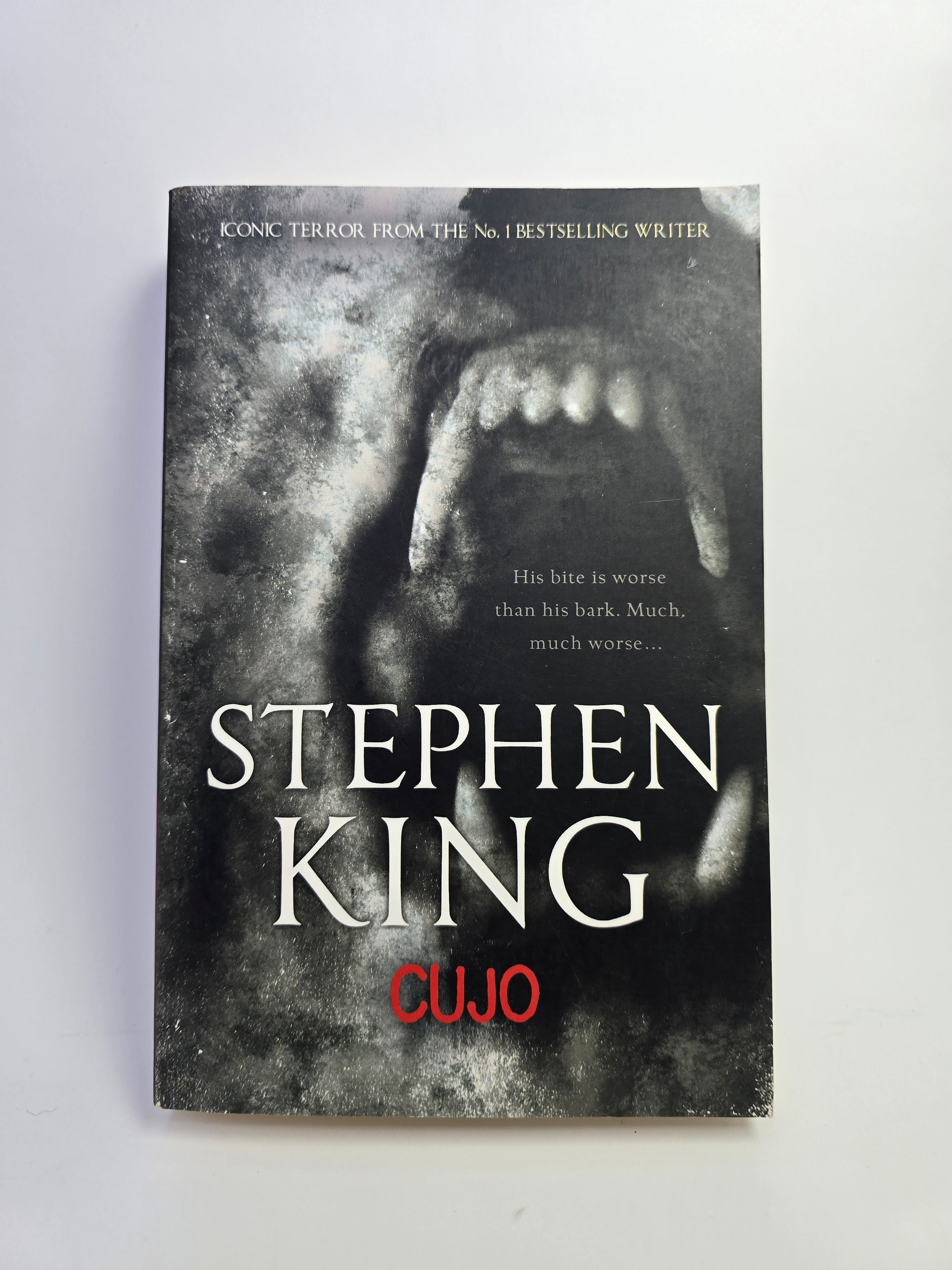 Stephen King Cujo knygos viršelis anglų kalba