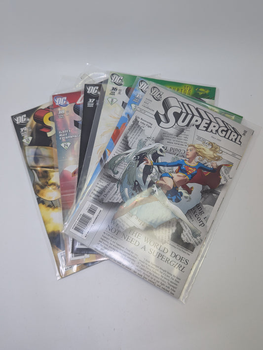  Supergirl 34–39 komiksų rinkinys anglų kalba – charakterio virsmas ir asmeninės kovos DC visatoje