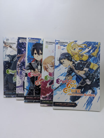 Sword Art Online: Alicization Dividing, Vol. 9-13 šviesiojo romano rinkinys, Yen Press.