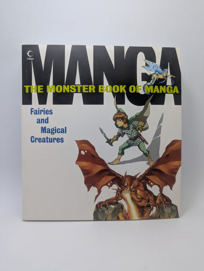 Anglų kalba išleista knyga „The Monster Book of Manga: Fairies and Magical Creatures“ su iliustruotu viršeliu, skirta piešti fėjas ir magiškas būtybes manga stiliumi.