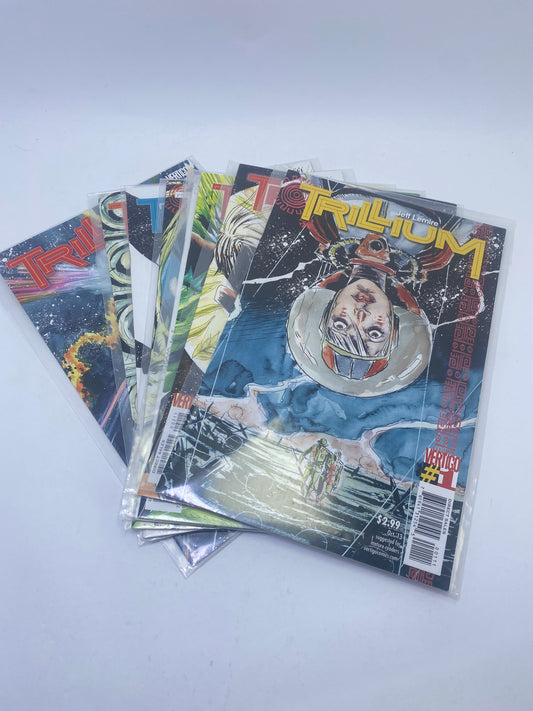  Trillium #1–8 – meniška ir mokslinės fantastikos komiksų serija apie meilę ir laiko keliones, anglų kalba