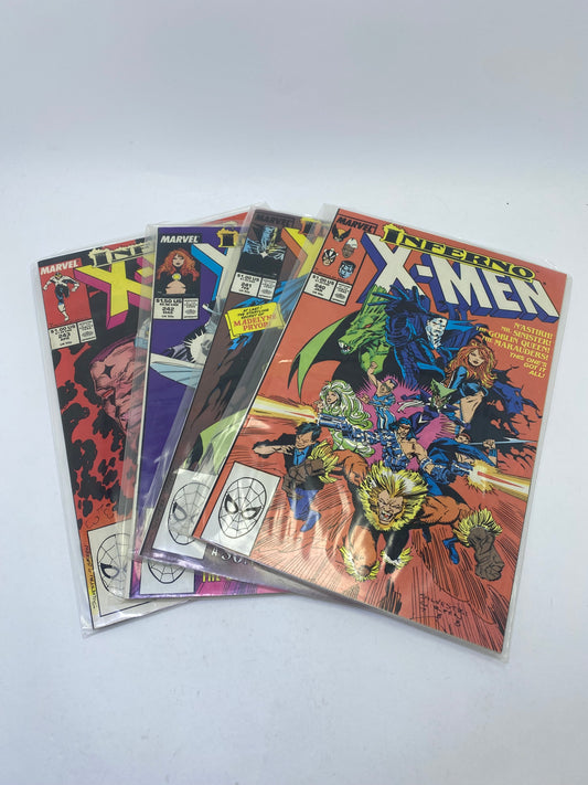 The Uncanny X-Men #240-243 – Marvel komiksų rinkinys anglų kalba, 1989 metų „Inferno“ siužetas