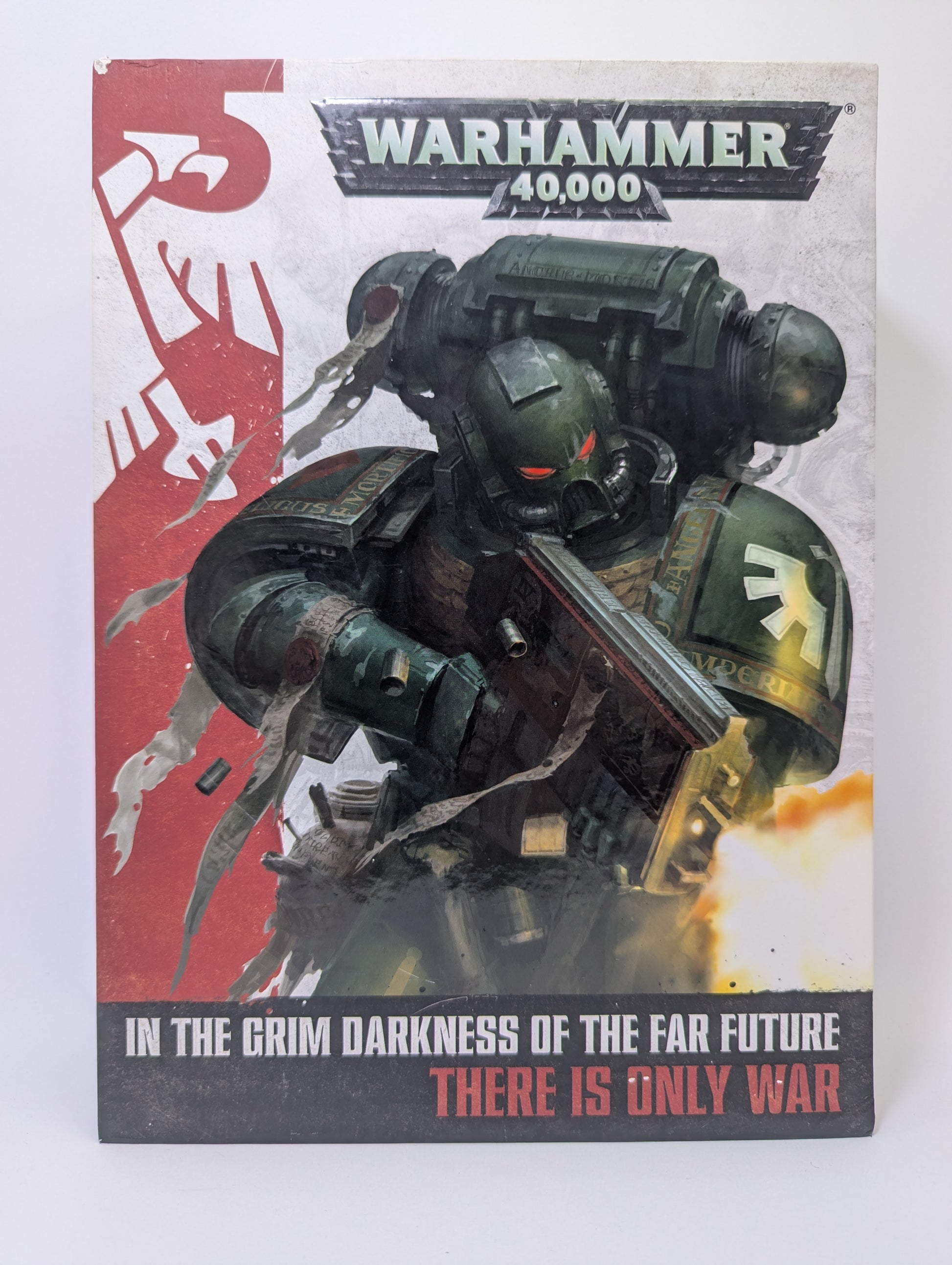 Warhammer 40k trijų kietų viršelių knygų rinkinys (Taisyklių knyga, Fonas, Hobi gidas).