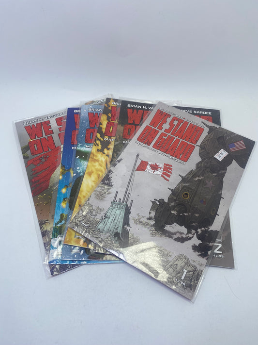  We Stand on Guard #1–6 – mokslinės fantastikos komiksų serija apie Kanados pasipriešinimą, anglų kalba