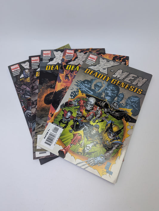  X-Men: Deadly Genesis #1-3, 5-6 komiksų rinkinys anglų kalba – tamsi ir intriguojanti Marvel mutančių saga
